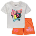 Toddler White/Orange T-Shirt & Shorts Set X32897