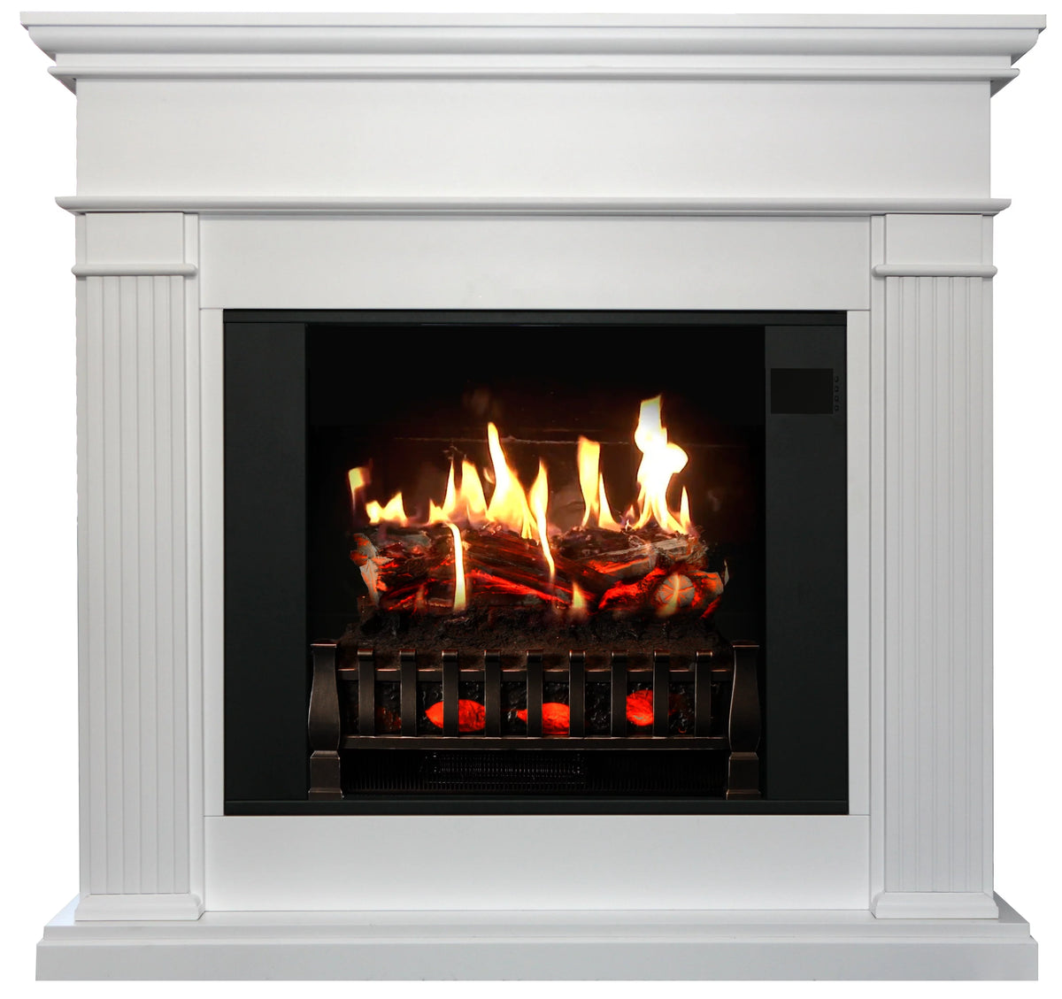 White Electric Fireplace with Mantel S999