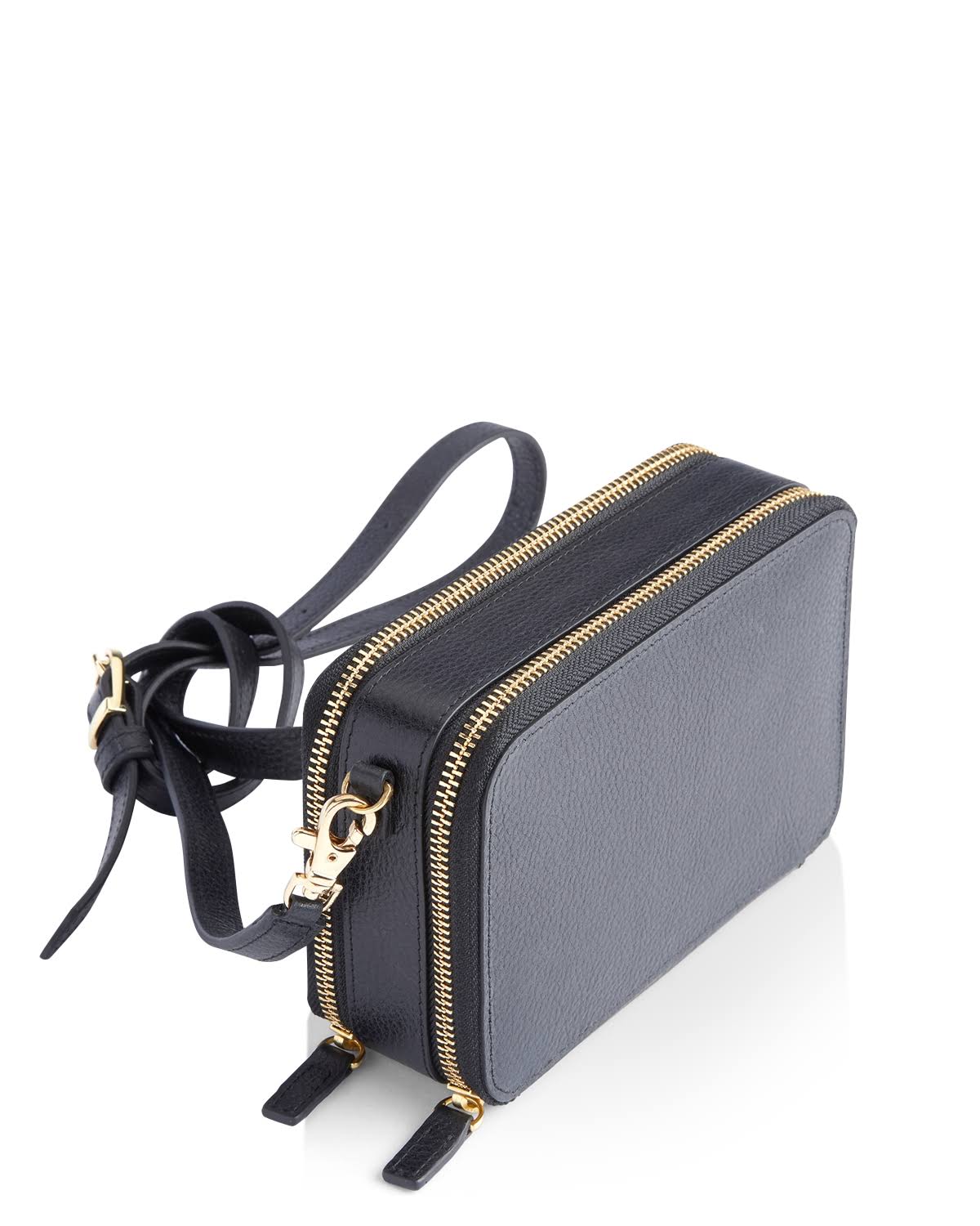 Blue Leather Crossbody Camera Bag K1447