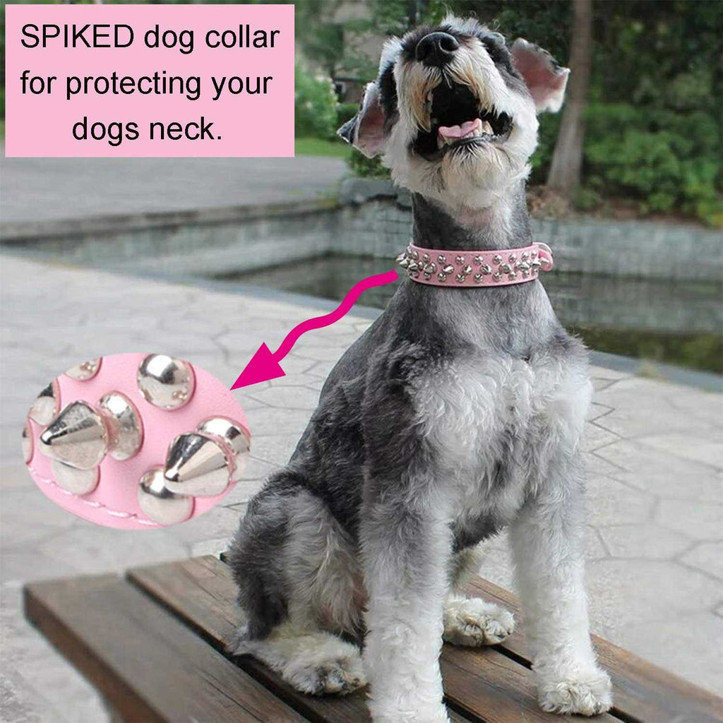 Adjustable Leather Spiked Studded Dog Collar E2991