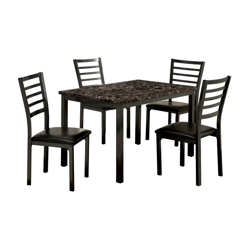 5-Piece Dining Set in Black Z20355
