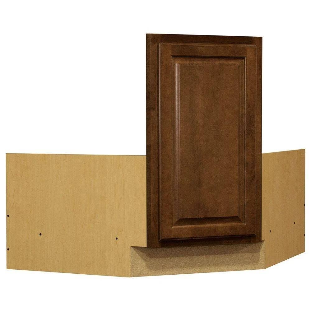 Corner Sink Base Kitchen Cabinet in Cognac E34948