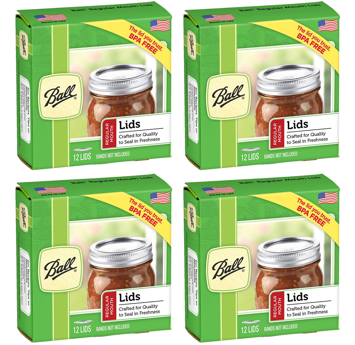 Ball Regular Mouth Mason Jar Lids 48 Lids X44340