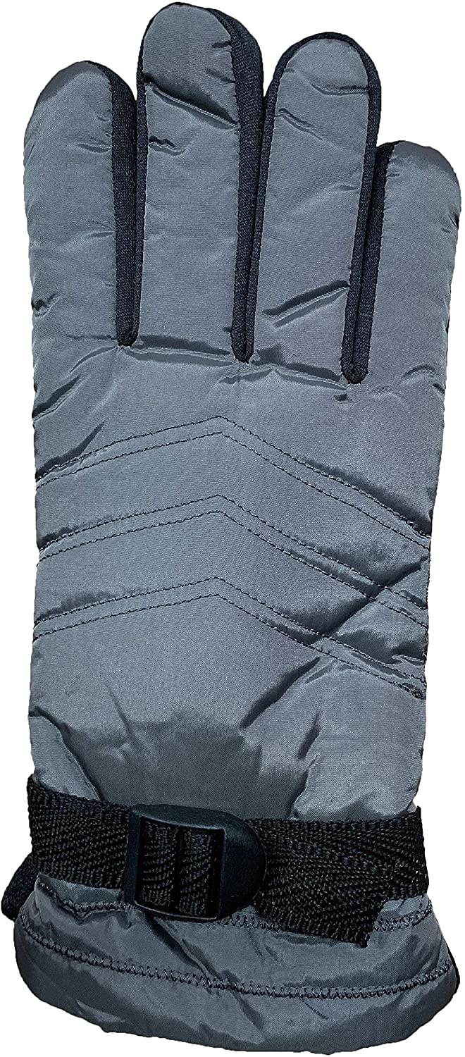 Winter Ski Gloves Fleece Lined Adjustable Strap Water Resistant W7796