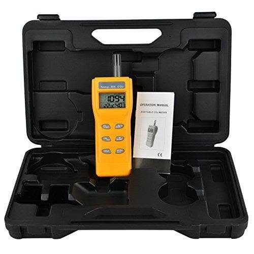 Yellow Digital Carbon Dioxide Temperature Humidity NDIR Sensor Tester Z539