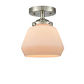 Brushed Satin Nickel 1 Light Semi-Flush Mount I5712