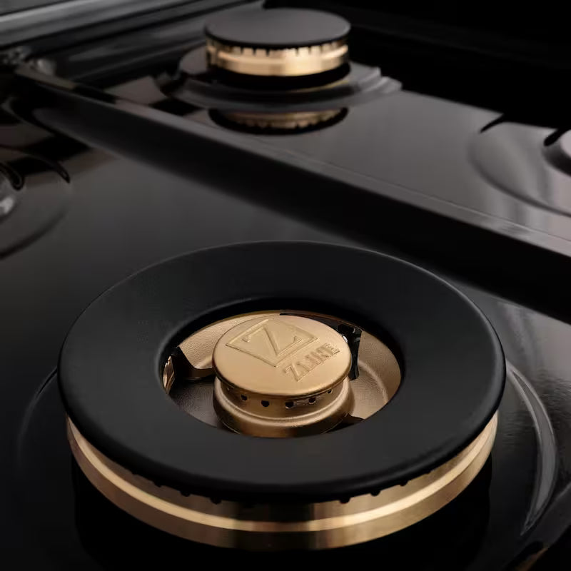 7 Burner Double Oven Dual Fuel Range with Brass Burners in Stainless Steel L35684