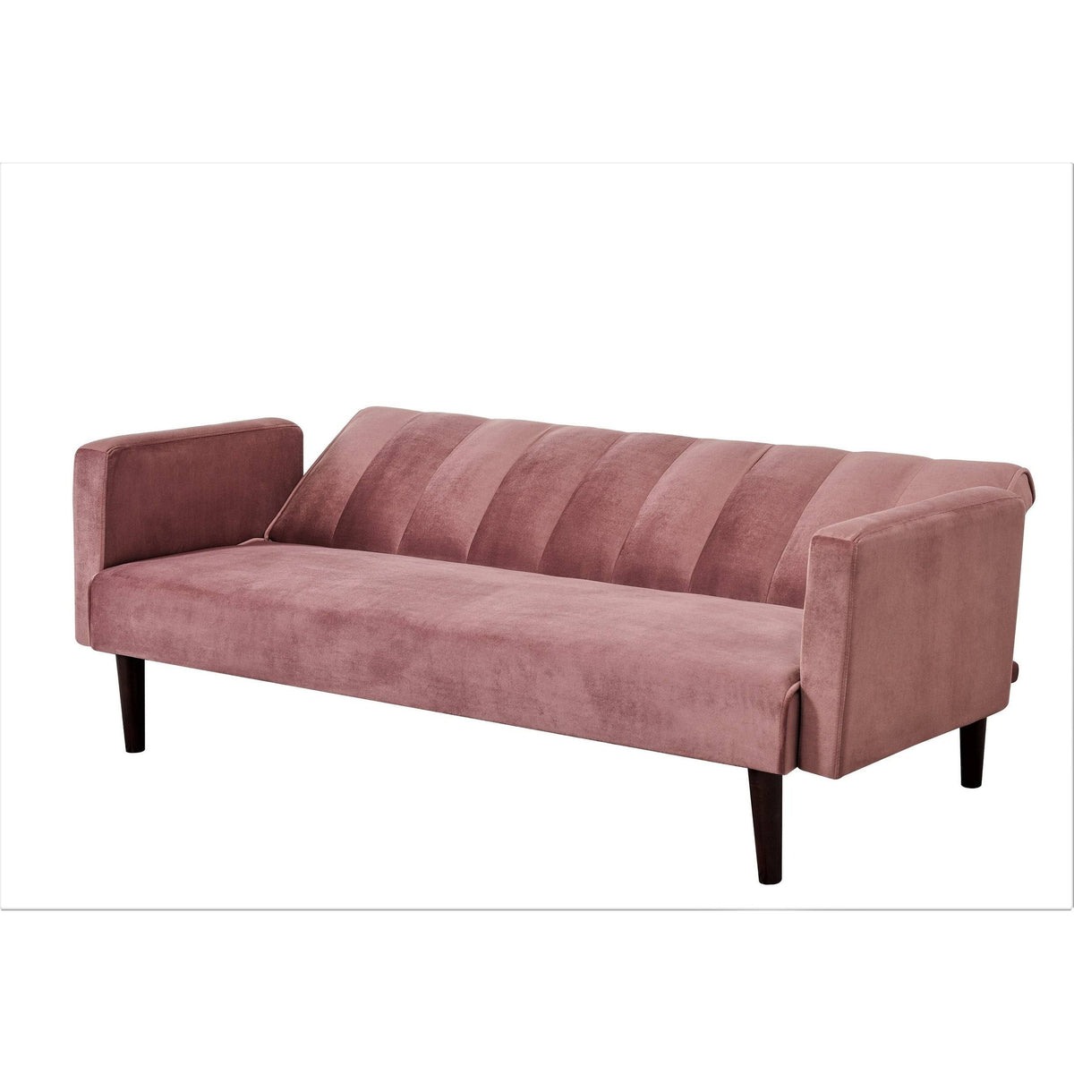 Grey Convertible Velvet Sofa Bed P344698