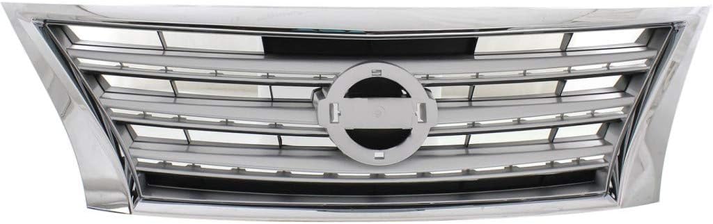 Chrome Shell Grille Assembly with Painted Silver Insert V88440