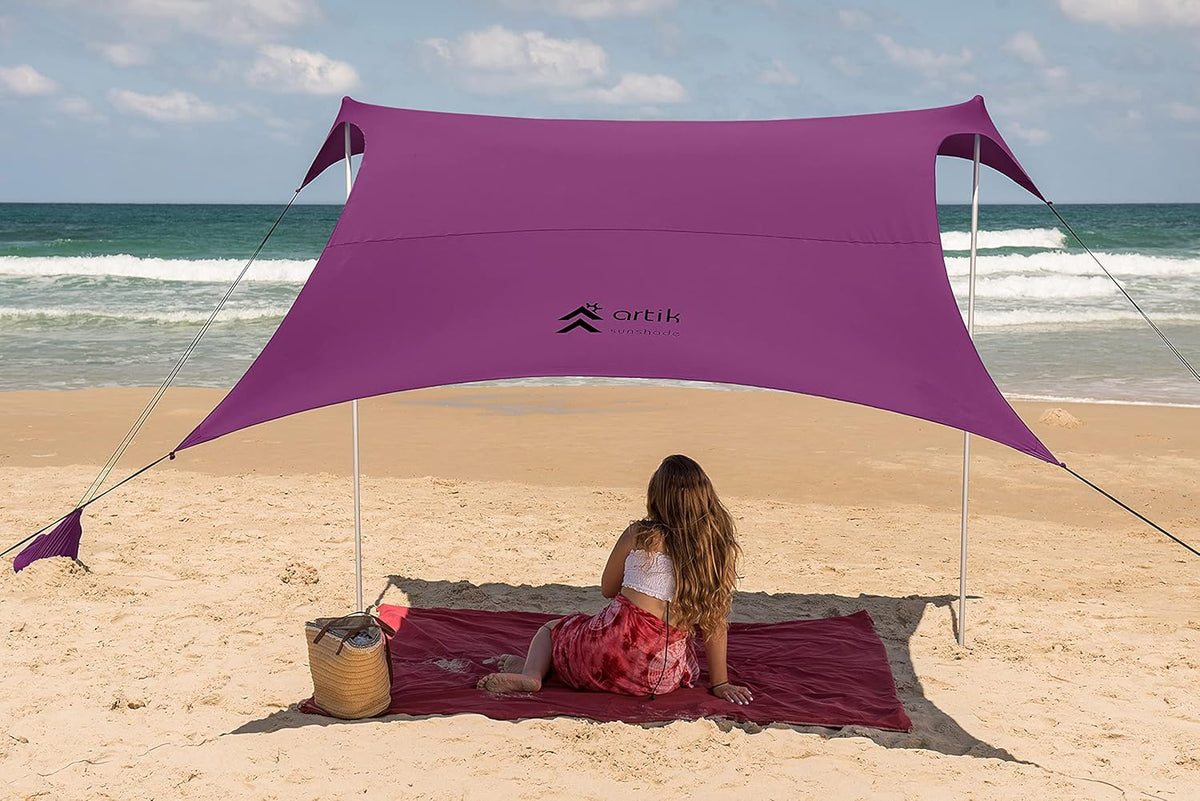Pop Up Beach Tent Sun Shade with Carrying Bag, UPF50 UV Protection, Large I7031