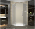 Frosted Glass Stainless Steel Frameless Neo-Angle Shower Enclosure M1763