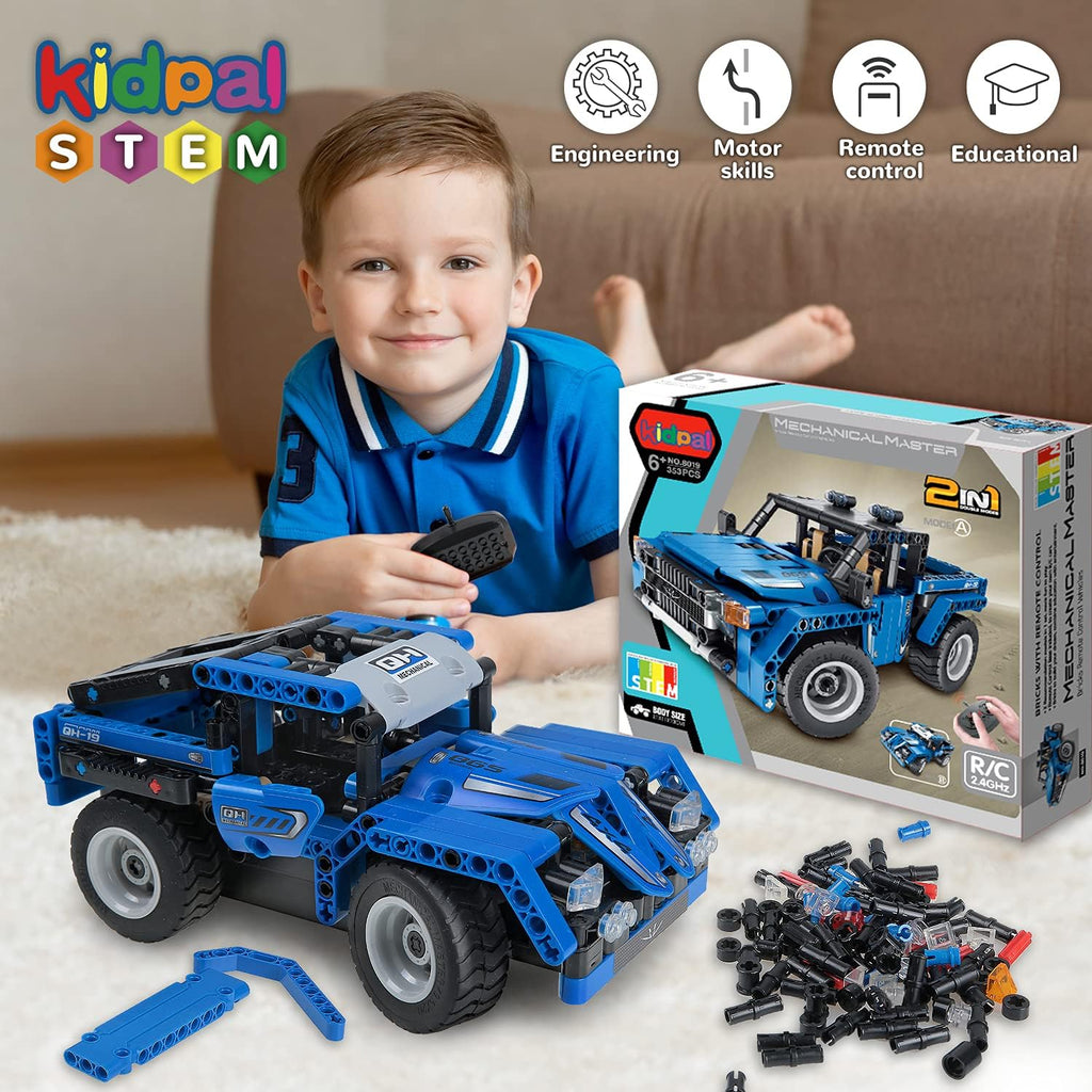 STEM Building Toys 2-in-1 Remote Control Car Building Kits C23632