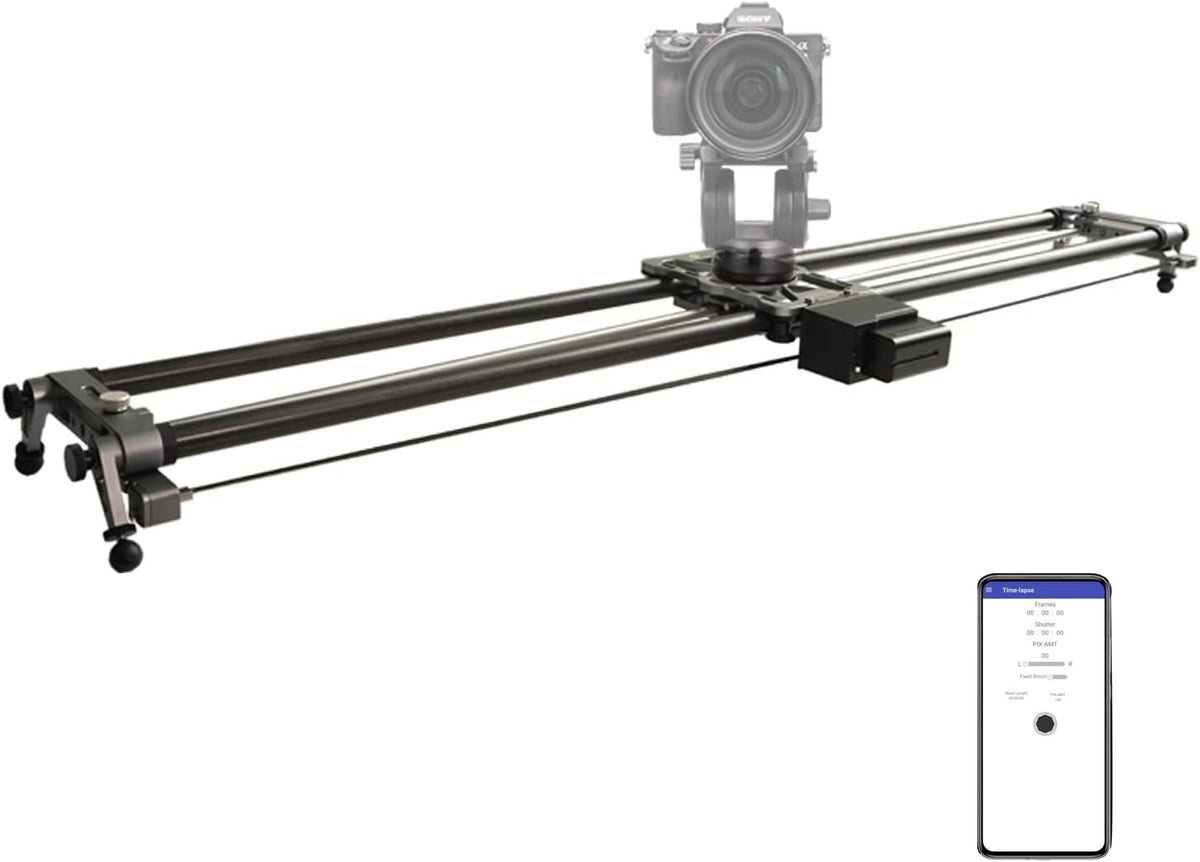 Motorized Camera Slider with App Control, 48'' Carbon Fiber Rail N8610