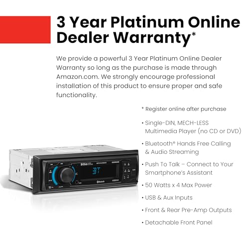 Single DIN Car Stereo with Bluetooth C68177