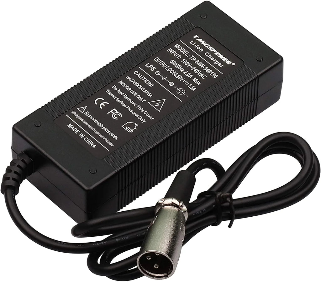 48V 54.6V 1.5A Electric Bike Charger 3-pin XLR Male Plug for 13S Lithium P63714