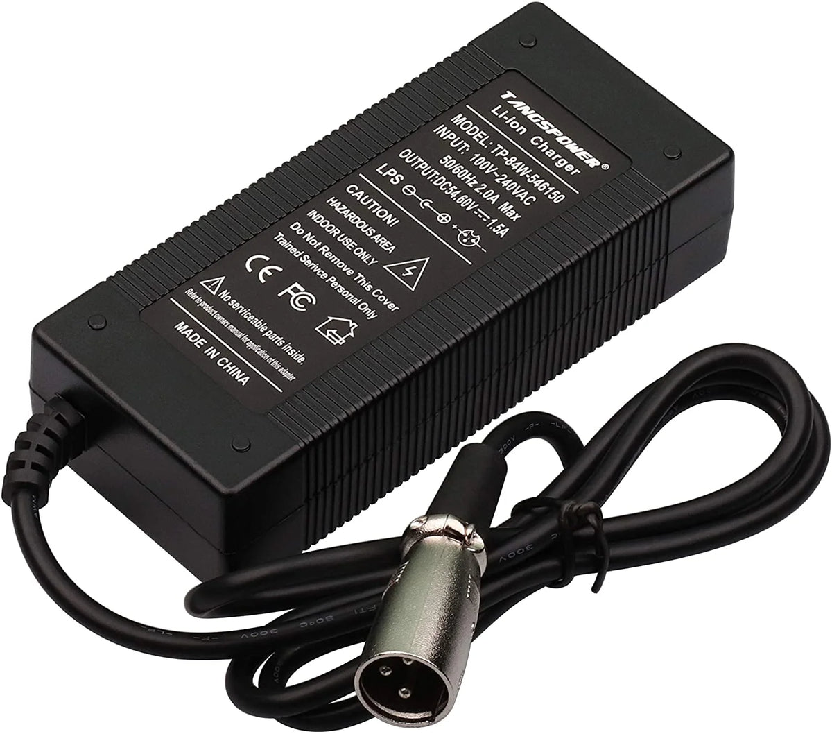 48V 54.6V 1.5A Electric Bike Charger 3-pin XLR Male Plug for 13S Lithium P63714