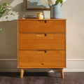 Solid Wood Walnut 3-Drawer Dresser Y54591