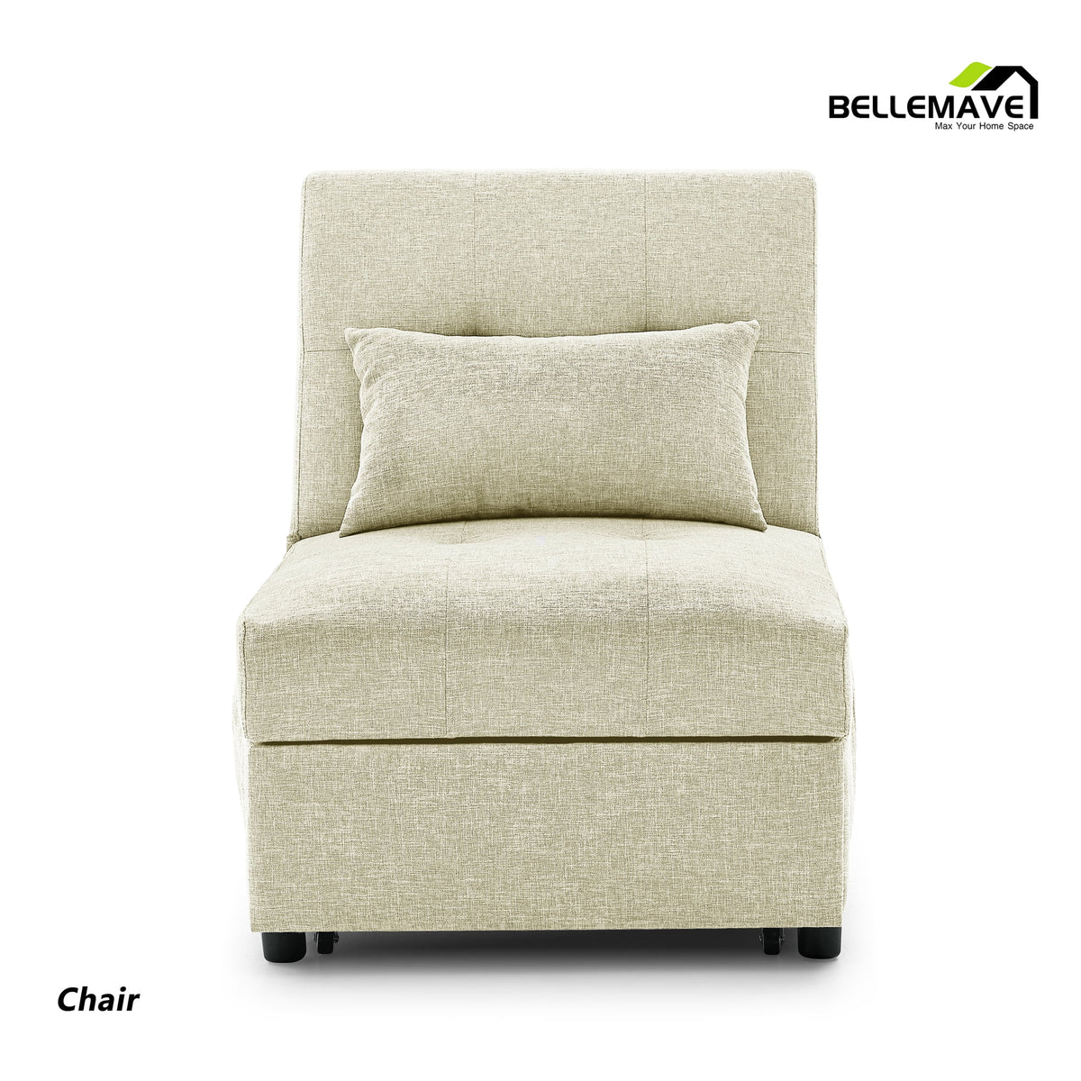 4 in 1 Folding Sofa Bed with 1 Pillow and Side Pocket A4031