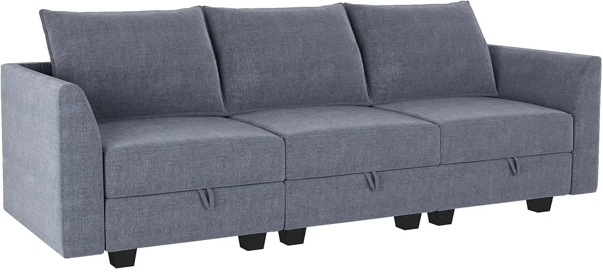 Bluish Gray 3-Seater Sectional Sofa R201180