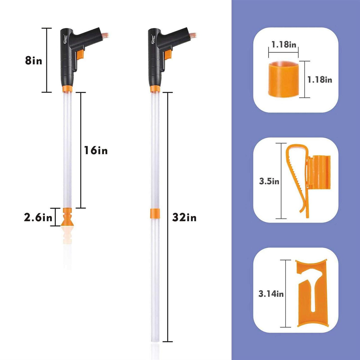 Aquarium Gravel Cleaner with Air-Pressing Button O44154