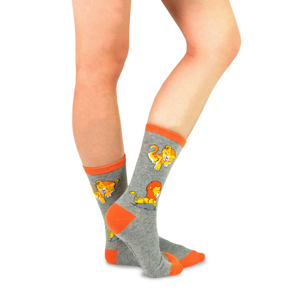 6 Pair Cartoon Safari Animal Crew Socks L4082