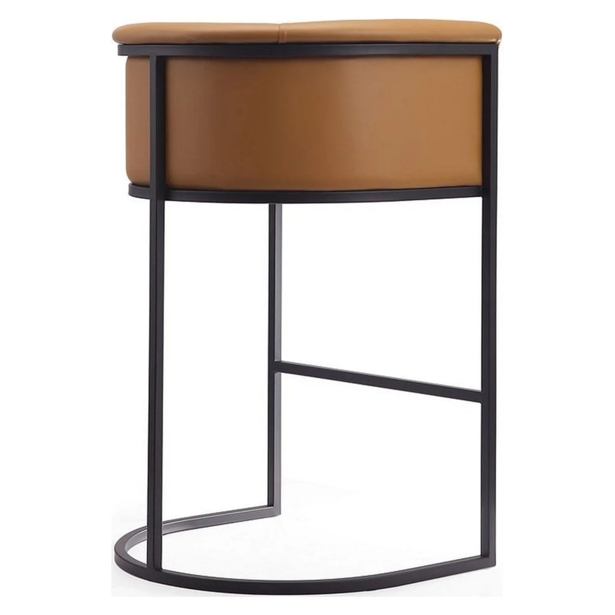 Camel and Black Metal Barstool Set of 2 I8880