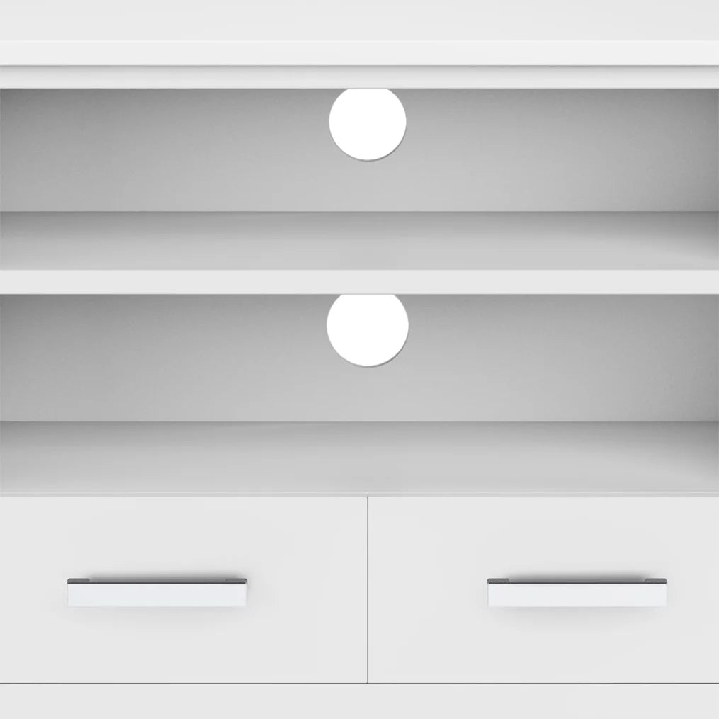 White Solid Wood 60 inch TV Media Stand N308908