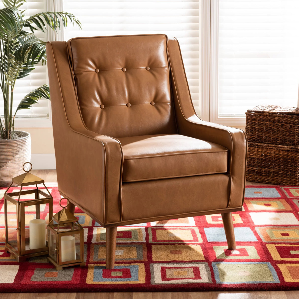 Tan Lounge Chair Y7366