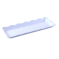 White Rectangular Scallop Edged Melamine Display Tray, 6 Packs I5965