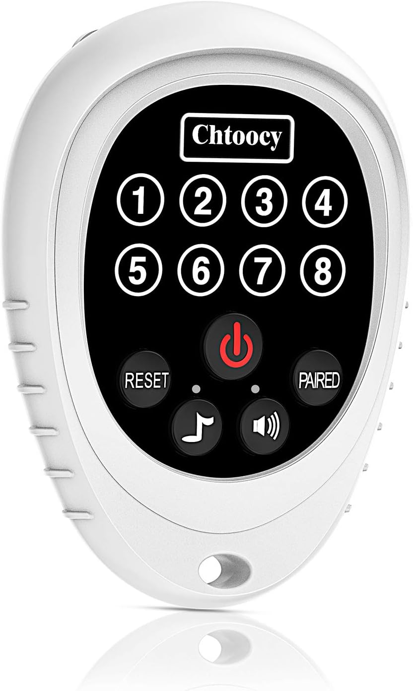 Wireless Caregiver Pager 1000 Feet Smart Call Button Transmitter with Receiver Nurse Calling Alert System (2 Call Buttons and 2 Receiver, White) M211342