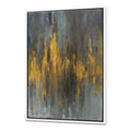 Black and Gold Glam Abstract Framed Canvas 16 inch x 32 inch Y46522