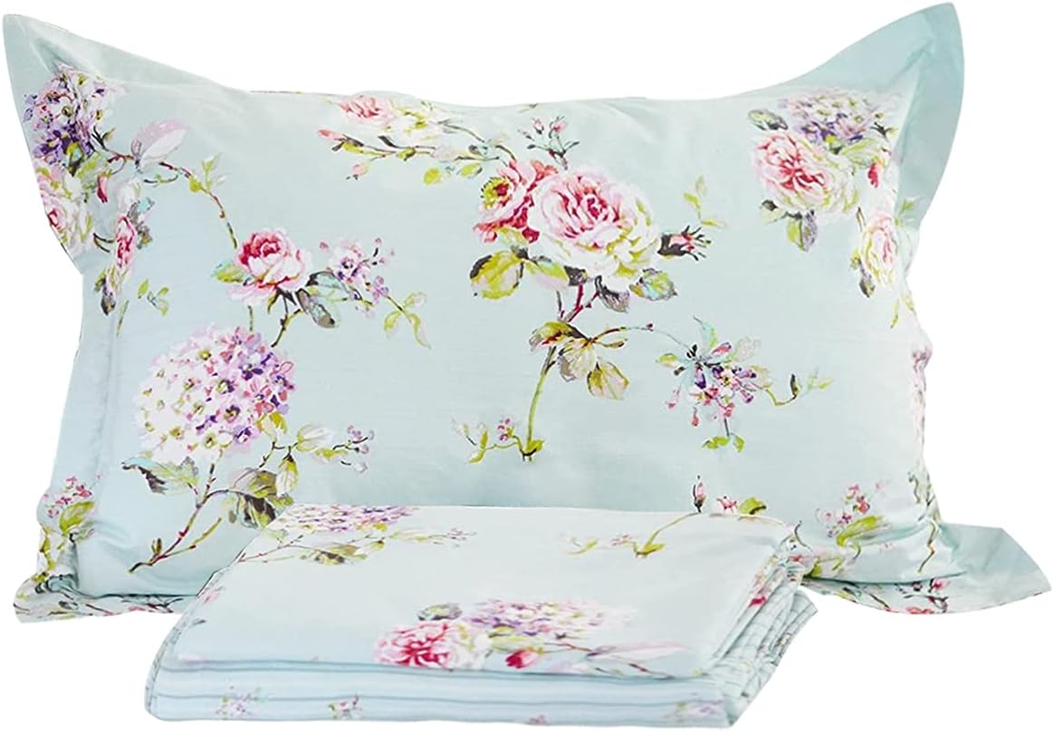 King Size 4-Piece 100% Cotton Floral Sheet Set L4284
