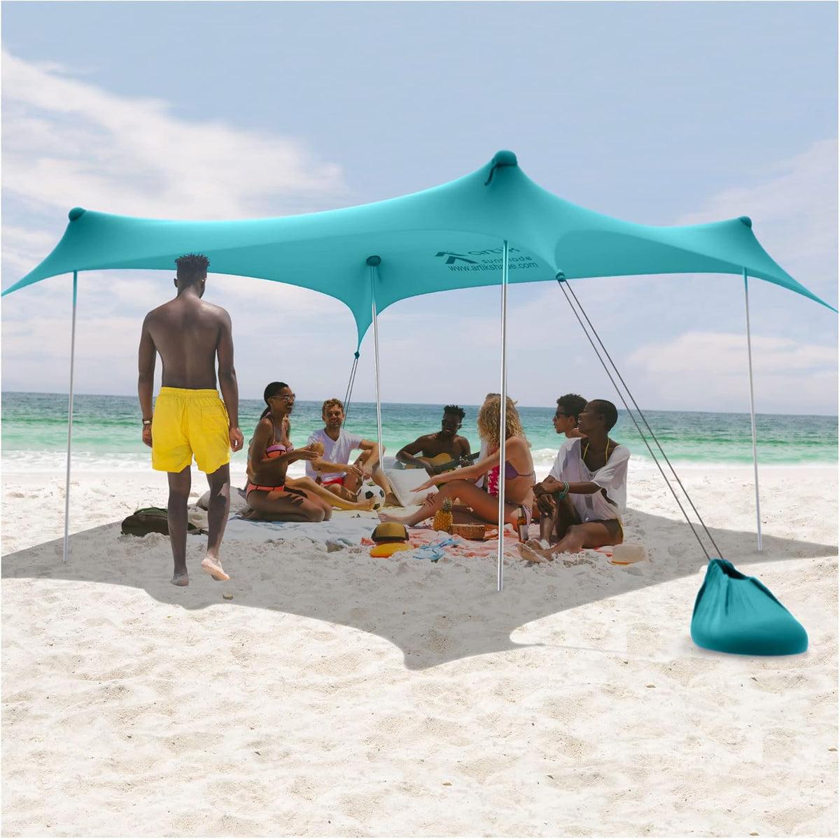 Pop Up Beach Tent Sun Shade with Carrying Bag, UPF50 UV Protection, Large I7031