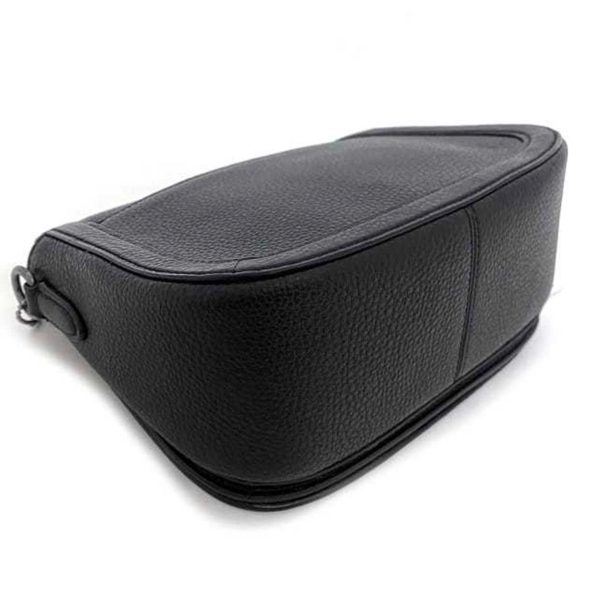 Black Leather Shoulder Bag H915
