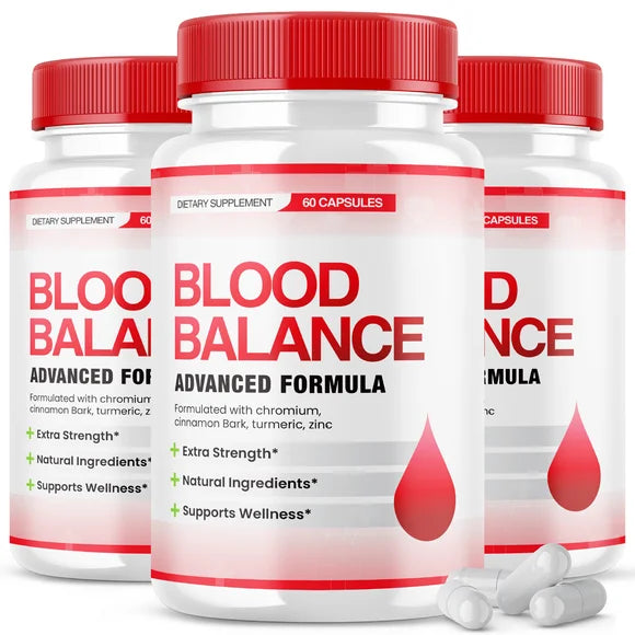 Extra Strength Blood Balance Supplement with Vitamin C Turmeric Zinc 180 Capsules Z504053