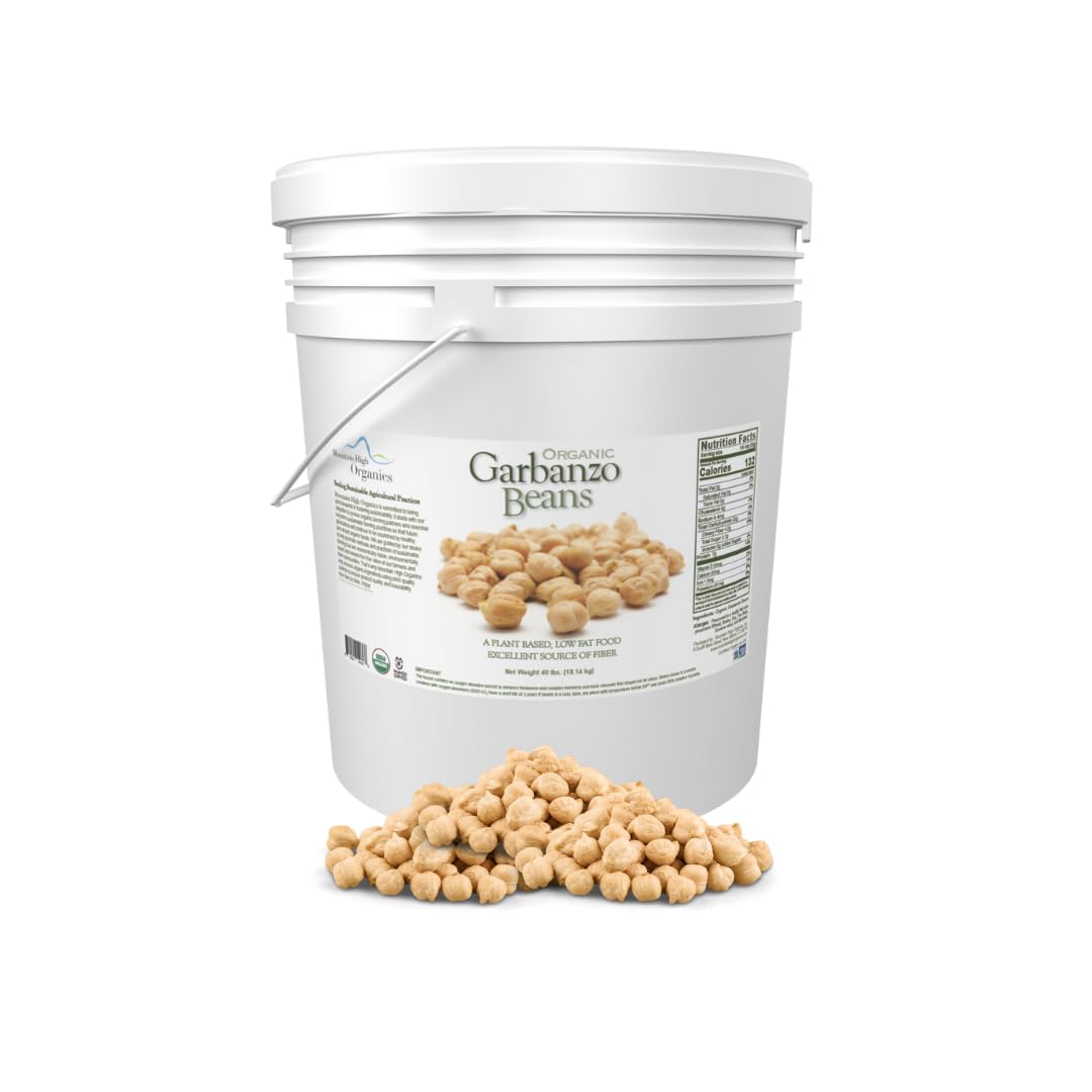 40 lb Certified Organic Dried Garbanzo Beans N9607