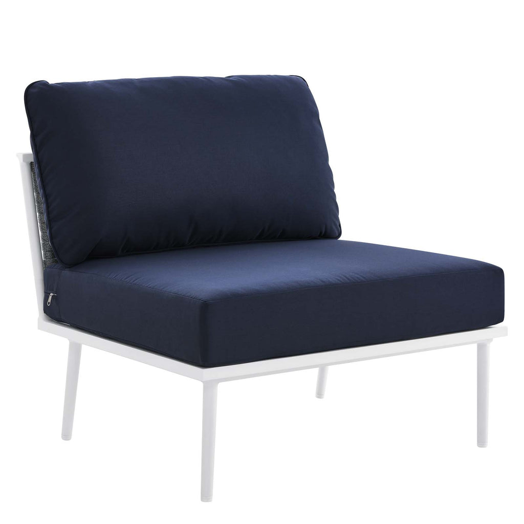 White Navy 8 Piece Outdoor Aluminum Sectional Sofa Set R205779