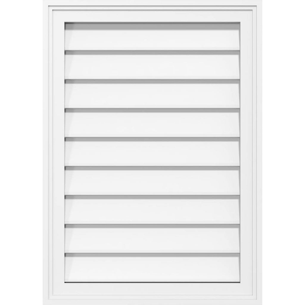PVC Vertical Surface Mount Gable Vent with Brickm E589384