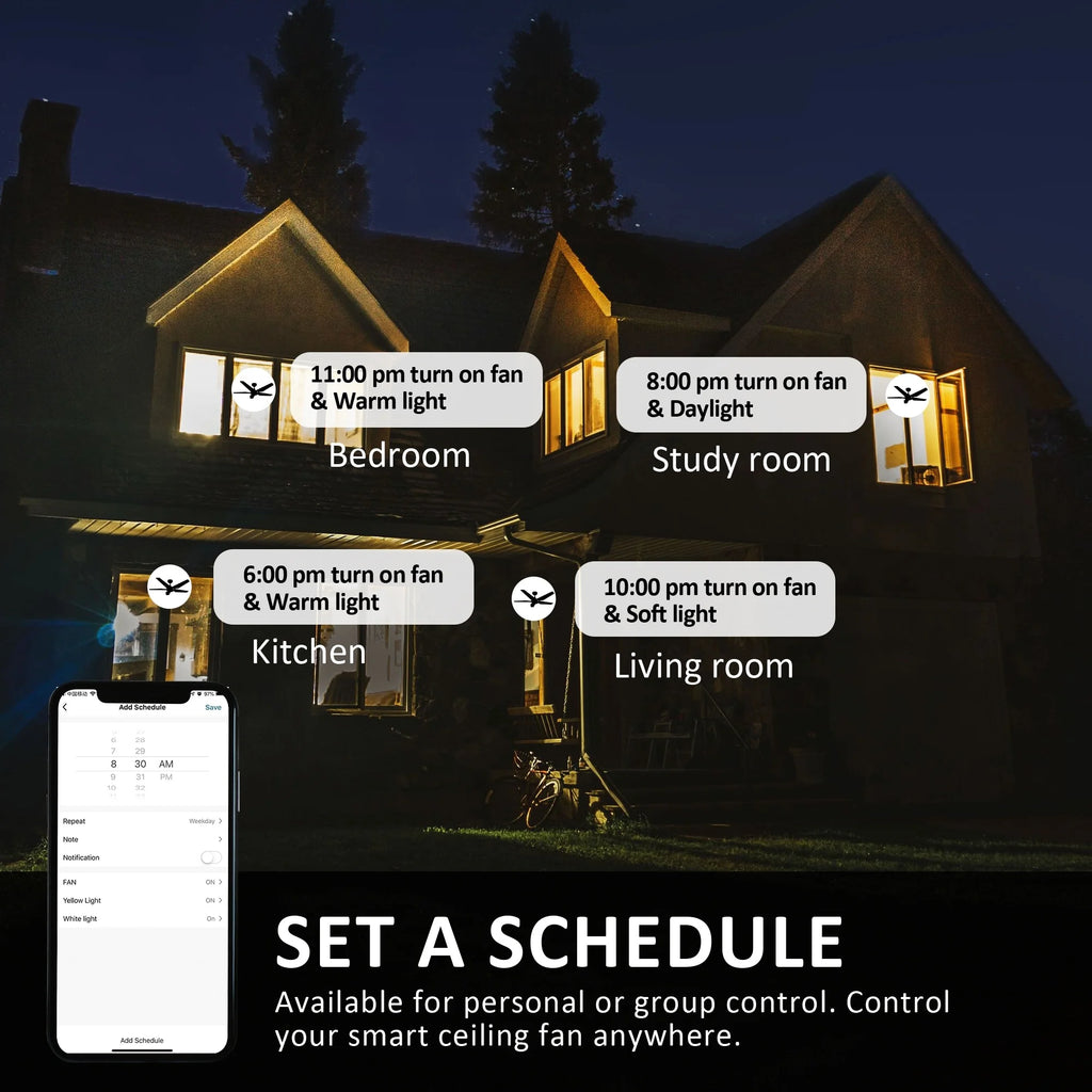 52-inch Indoor/Outdoor Smart Ceiling Fan with LED Light Kit & Remote I670