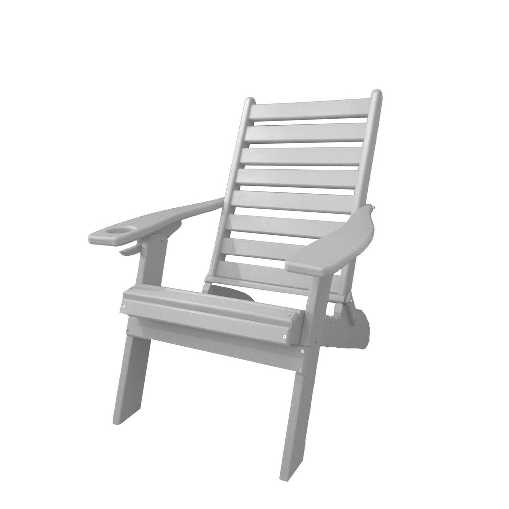 Dove Gray Ladderback Folding Adirondack Chair L4220
