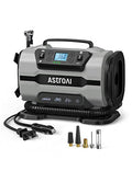 Portable Air Compressor 150PSI 12V DC/110V AC Dual Metal Motors LED Light T489