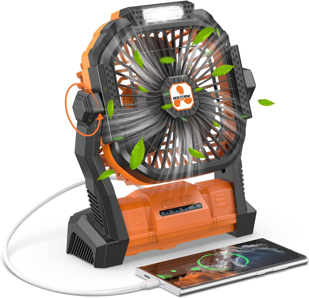 Portable Battery Powered USB Rechargeable Desk Fan Pack of 2 X7641