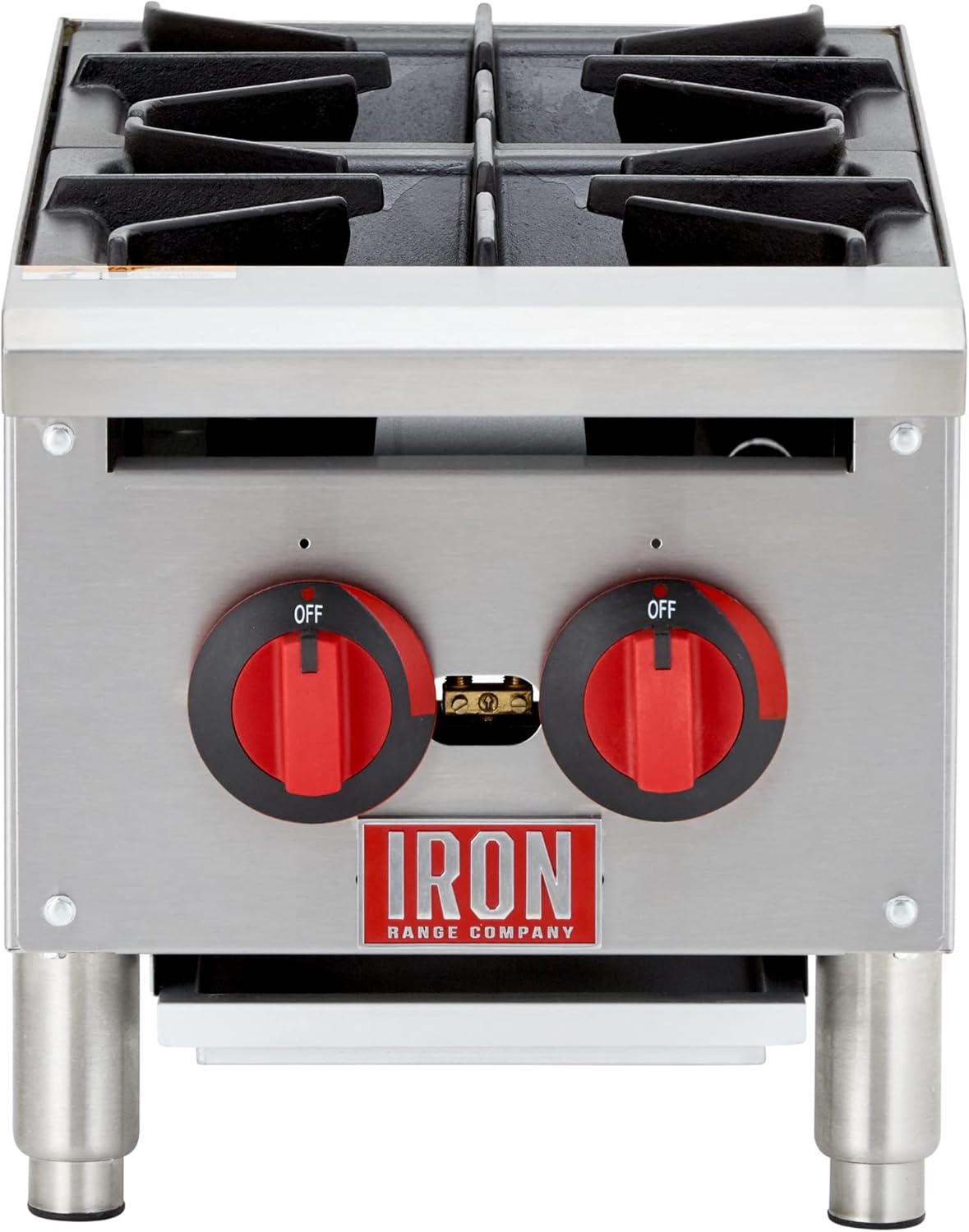 12" Two Burner Countertop Commercial Gas Hot Plate, Stainless Steel U4677