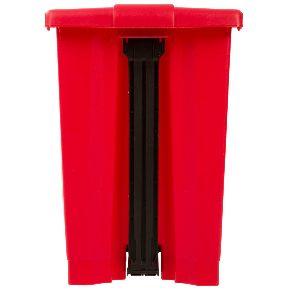Red 12 gal Polyethylene Trash Can with Foot Pedal B12212