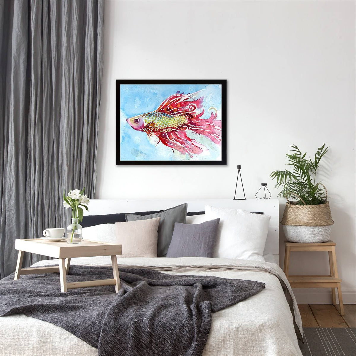 Black Frame Fish Swim Picture U987618