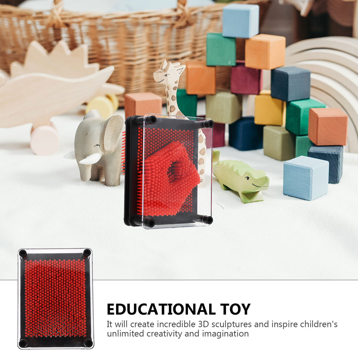 3D Pin Art Toy Plastic Handprint O3797