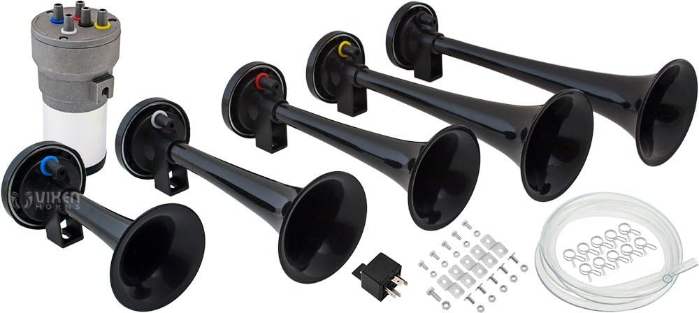 Black 12V Air Horn with Compressor T5922