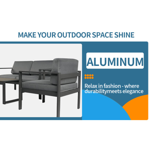 Aluminum 4 Piece Sofa Seating Group E3062