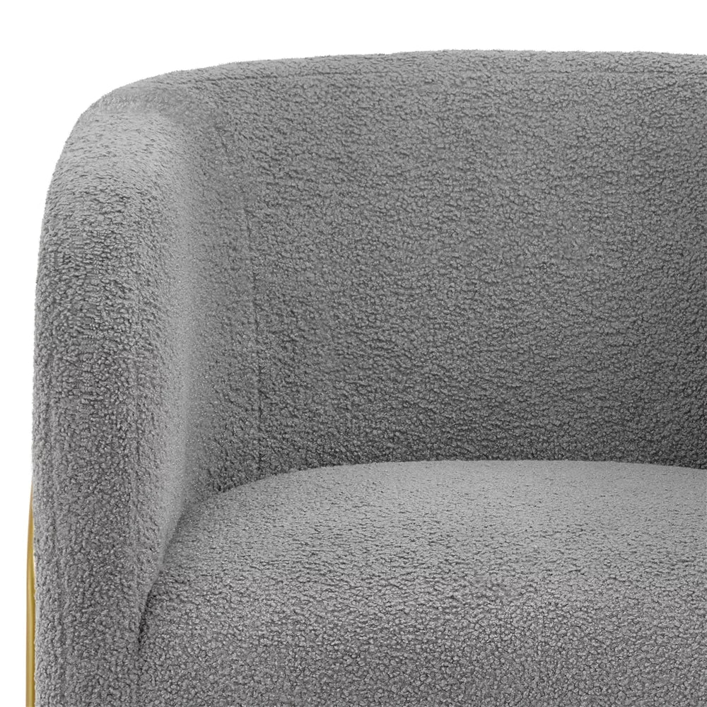 Gray Boucle Accent Chair S838811