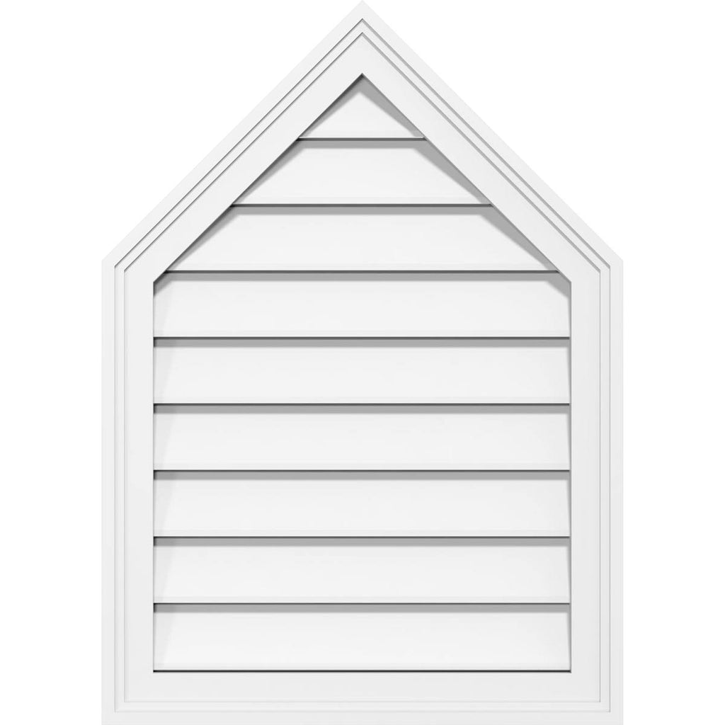 Peaked Top Surface Mount PVC Gable Vent L933